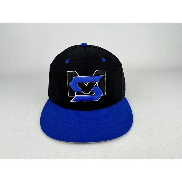 The Game Other - The Game MS Shark Black Blue Pro Shape A-Flex Medium Hat Cap New